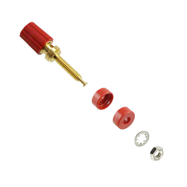 CONN BIND POST KNURLED RED