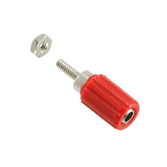 CONN BIND POST KNURLED RED