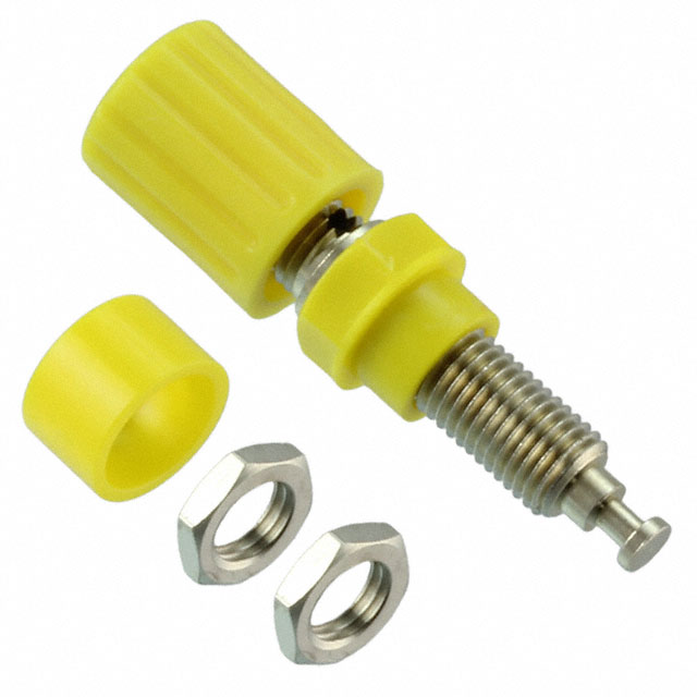 CONN BIND POST KNURLED YELLOW