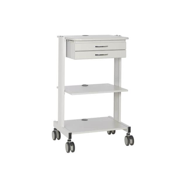 MOBILE WORKSTATION 2X SHELVES 2X
