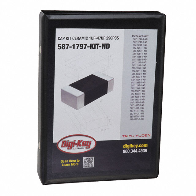 CAP KIT CERAMIC 1UF-47UF 290PCS