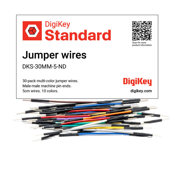 30-PACK MULTI-COLOR JUMPER WIRES