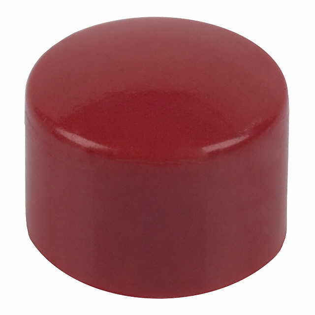 CAP PUSHBUTTON ROUND RED