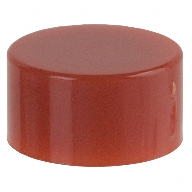 CAP PUSHBUTTON ROUND RED